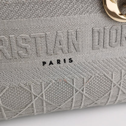 Lady Dior Medium Canvas Logo
