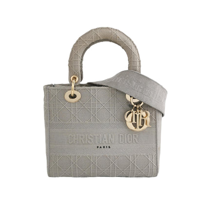 Lady Dior Medium Canvas Logo