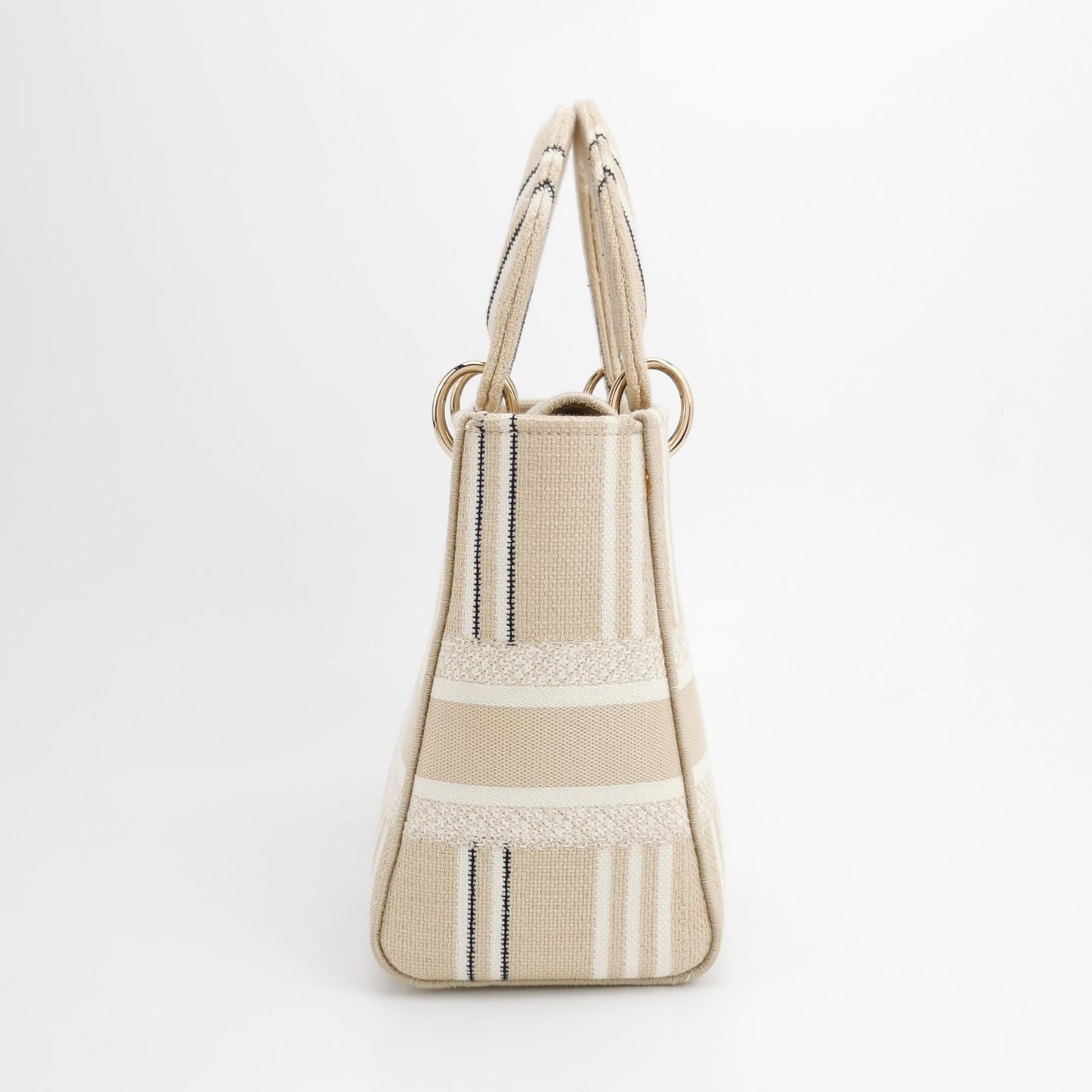 Lady Dior Medium Canvas Logo Logo