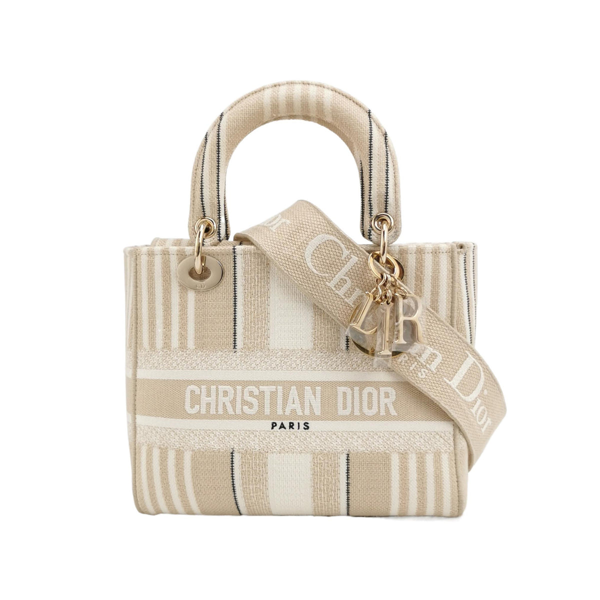 Dior Dior Lady Dior Medium Canvas Shoulder Bag