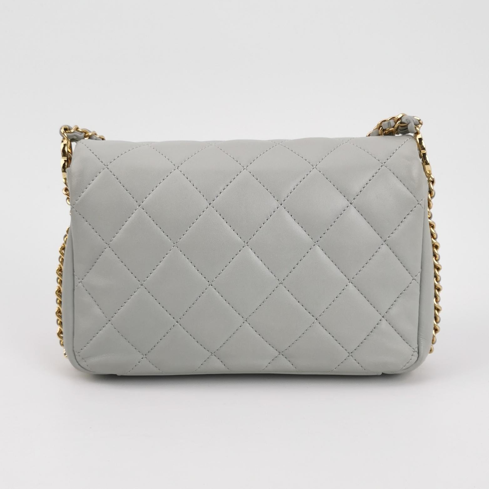 Classic Flap Seasonal limited Edition Mini Lambskin quilted CC turn-lock