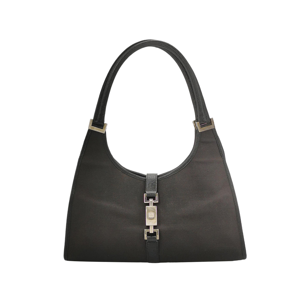 Gucci Gucci Jackie Calfskin Canvas Shoulder Bag