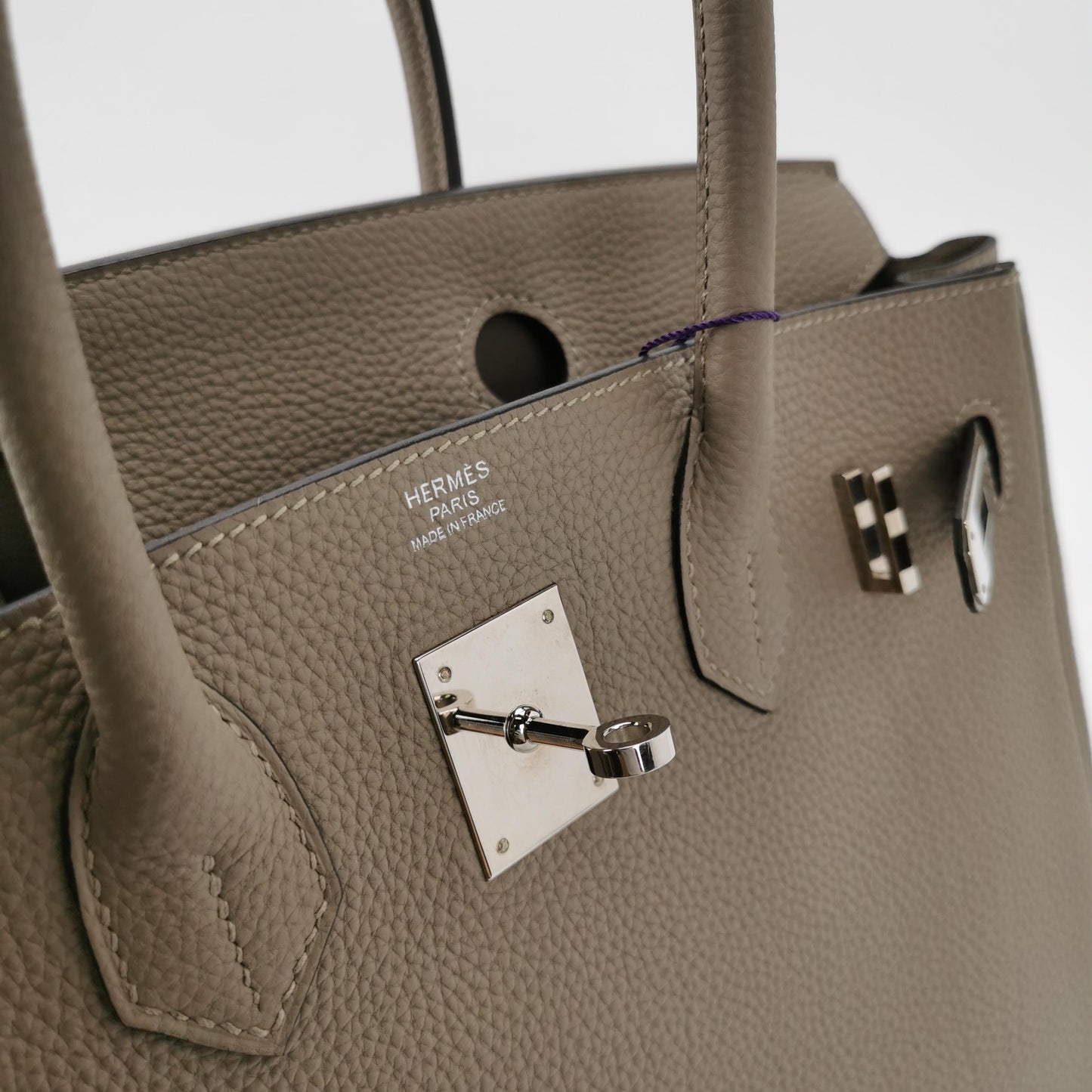 Birkin Gold 30 Togo Silver Gray A