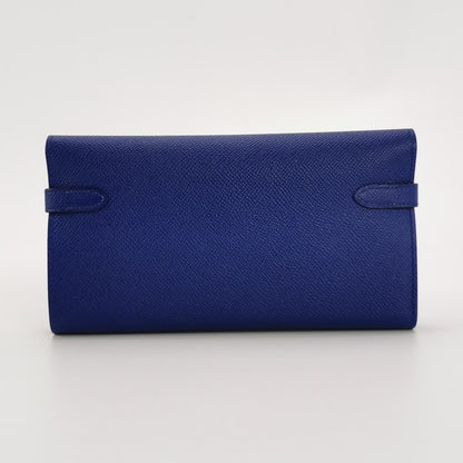 Kelly Large Epsom Silver 7T Blue T