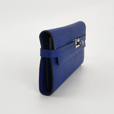 Kelly Large Epsom Silver 7T Blue T