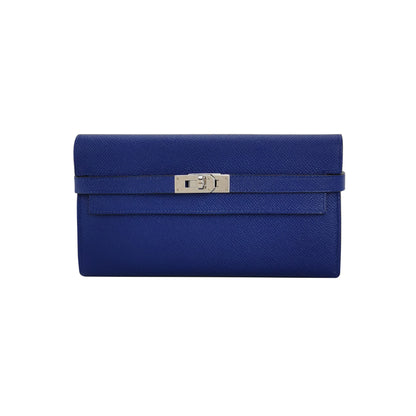 Kelly Large Epsom Silver 7T Blue T