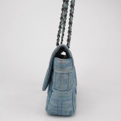 Classic Flap Seasonal limited Edition Medium Denim Logo CC turn-lock