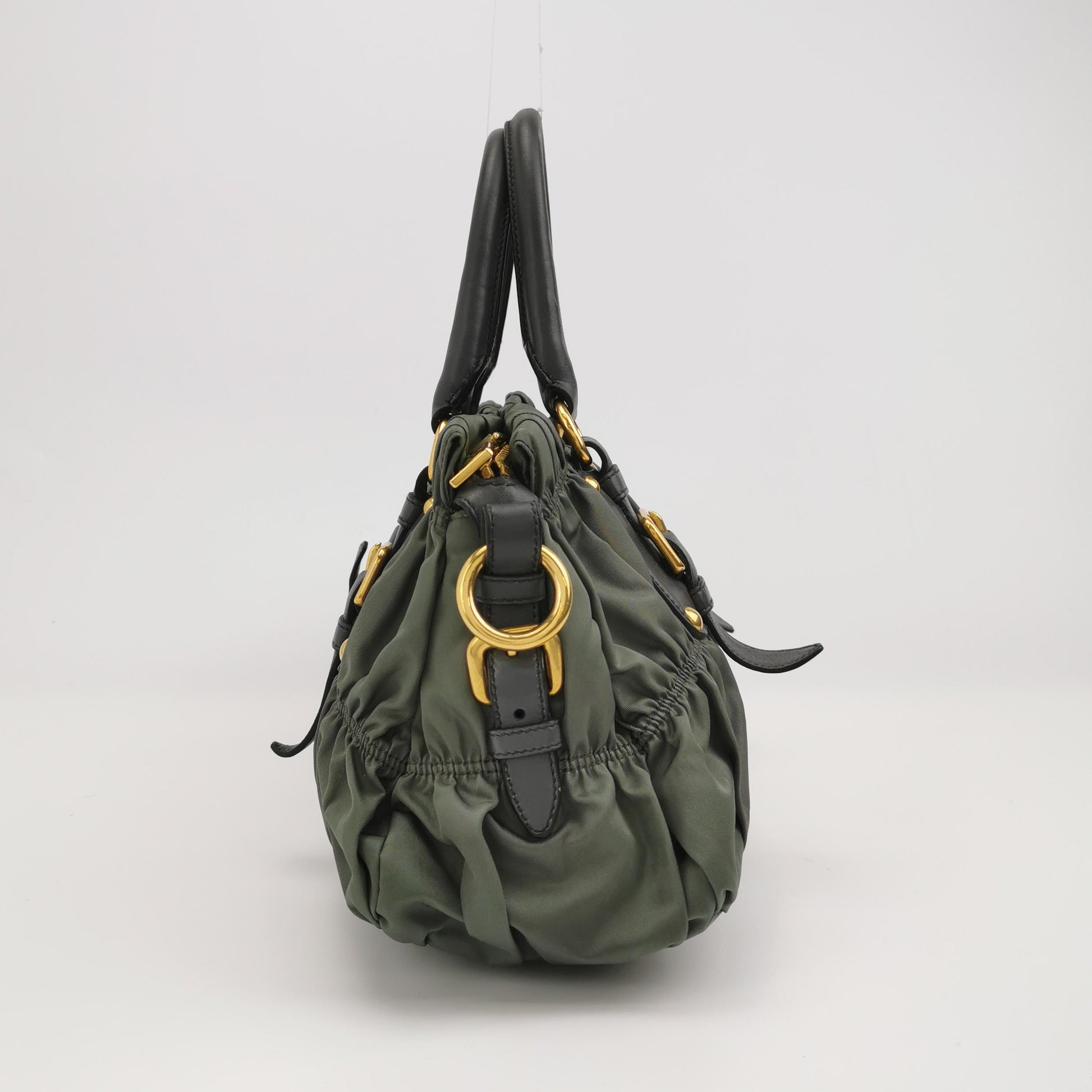 Gaufre Lambskin Nylon Logo