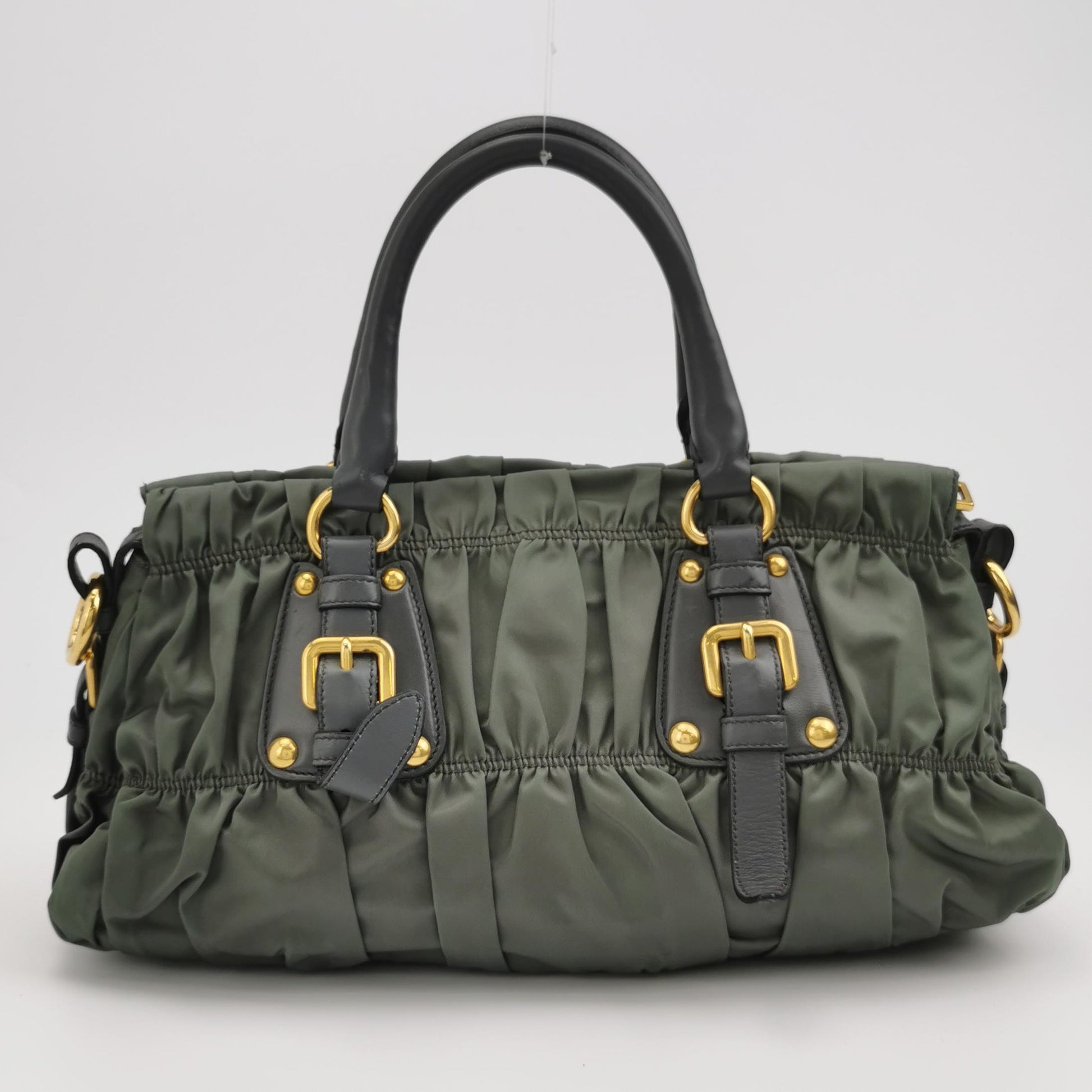 Gaufre Lambskin Nylon Logo