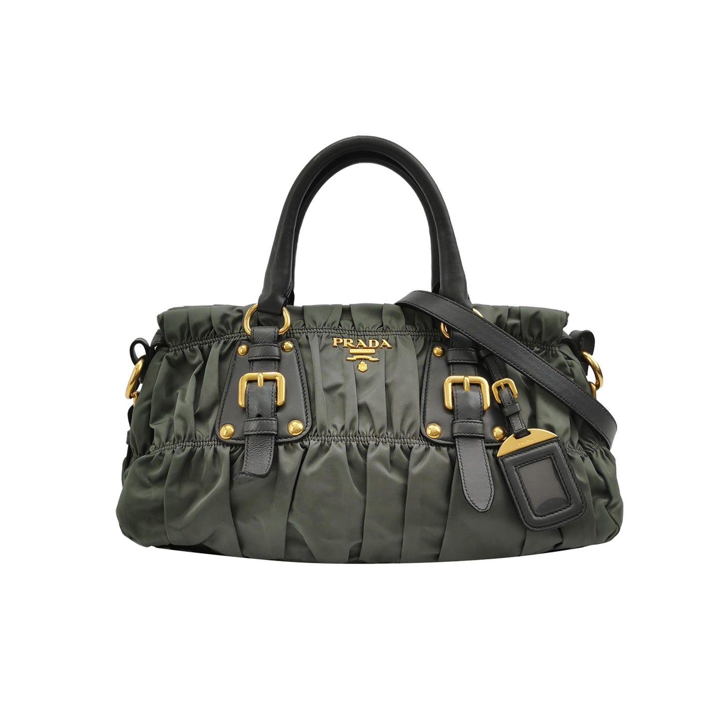 Gaufre Lambskin Nylon Logo