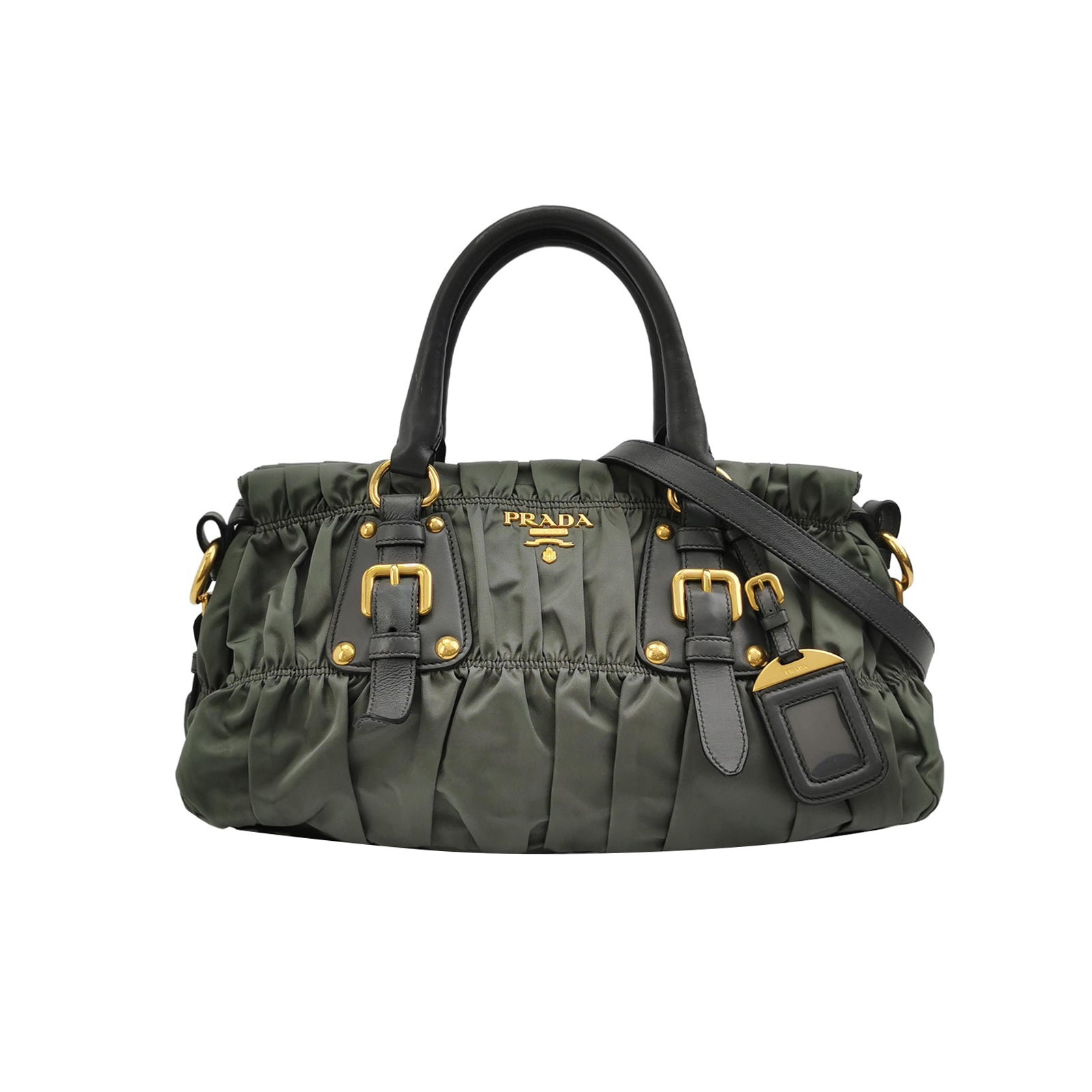 Gaufre Lambskin Nylon Logo