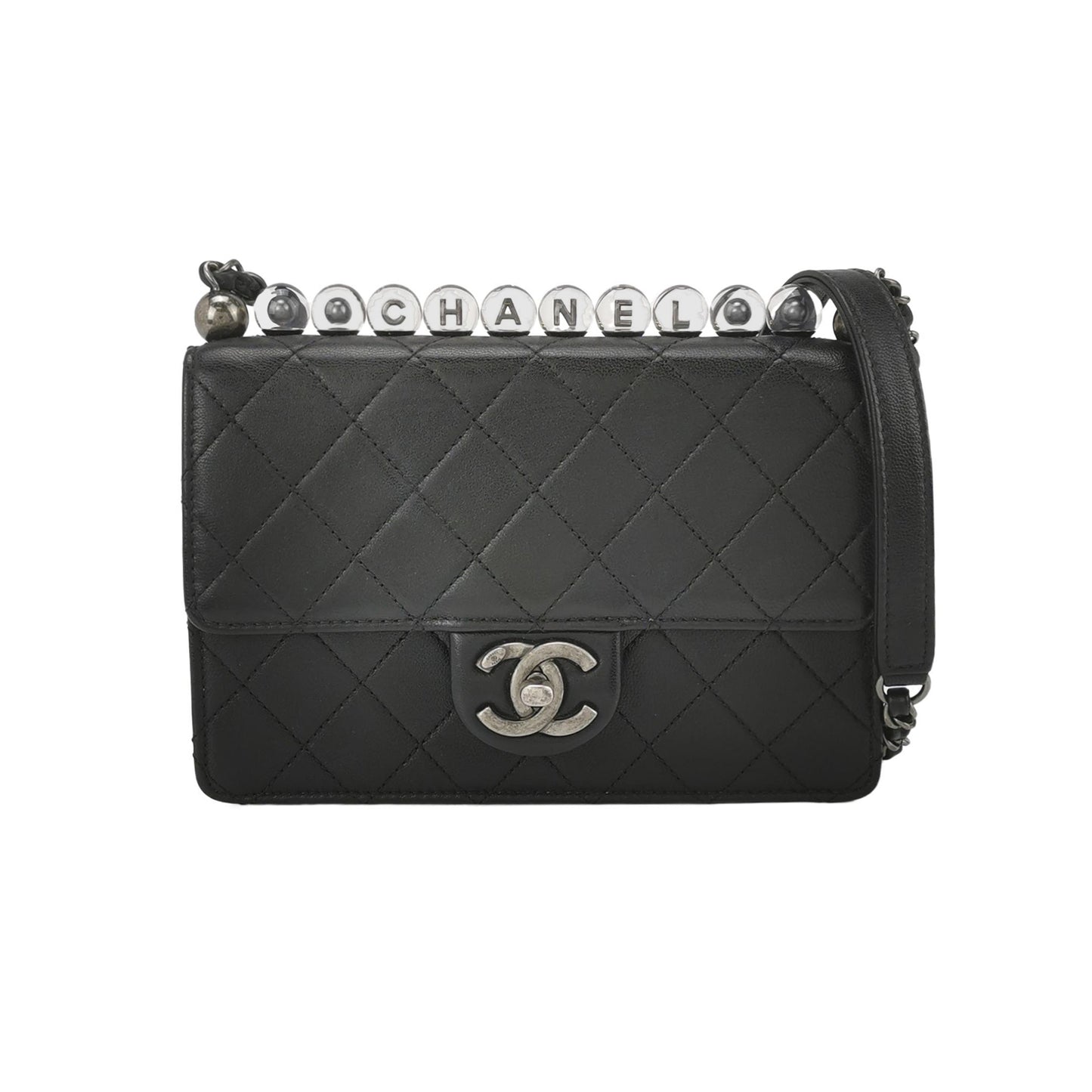 Flap Bag Mini Lambskin CC turn-lock quilted