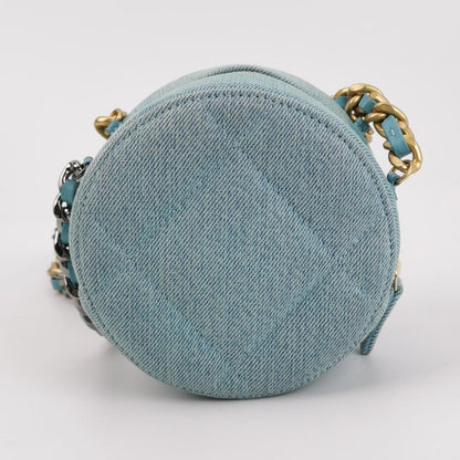 19Bag Denim quilted CC turn-lock