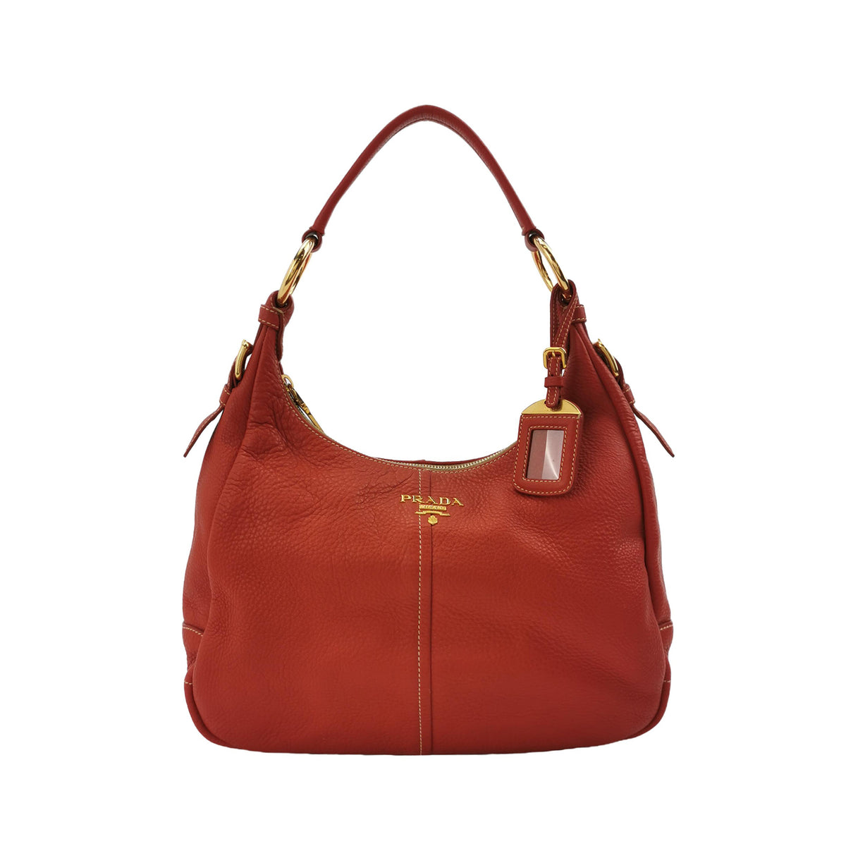Prada Prada Hobo Calfskin Shoulder Bag