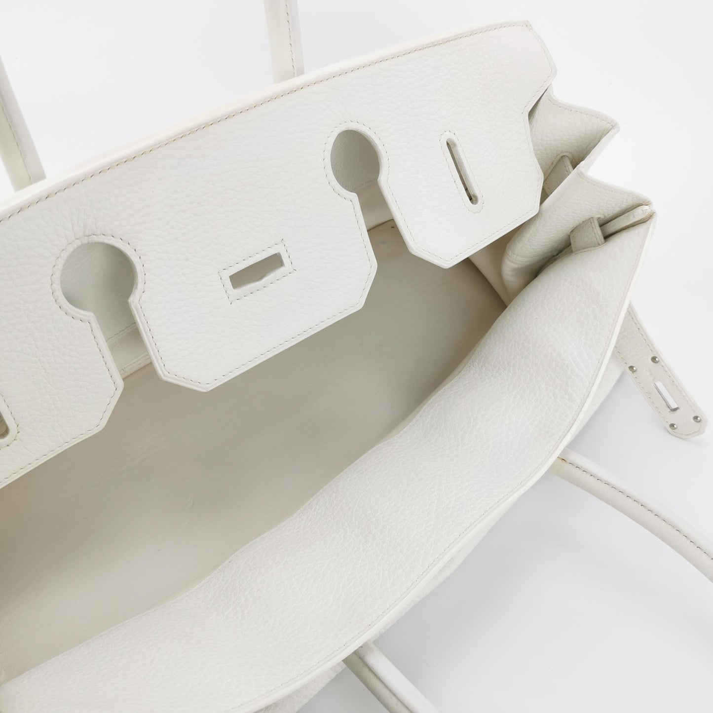 Shoulder Birkin Togo Silver 01 White J