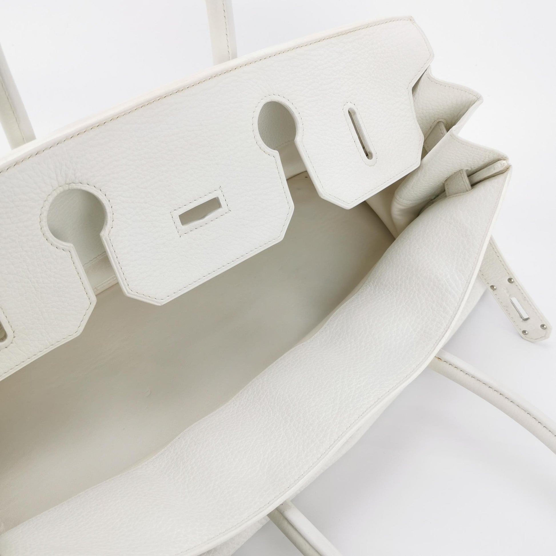 Shoulder Birkin Togo Silver 01 White J