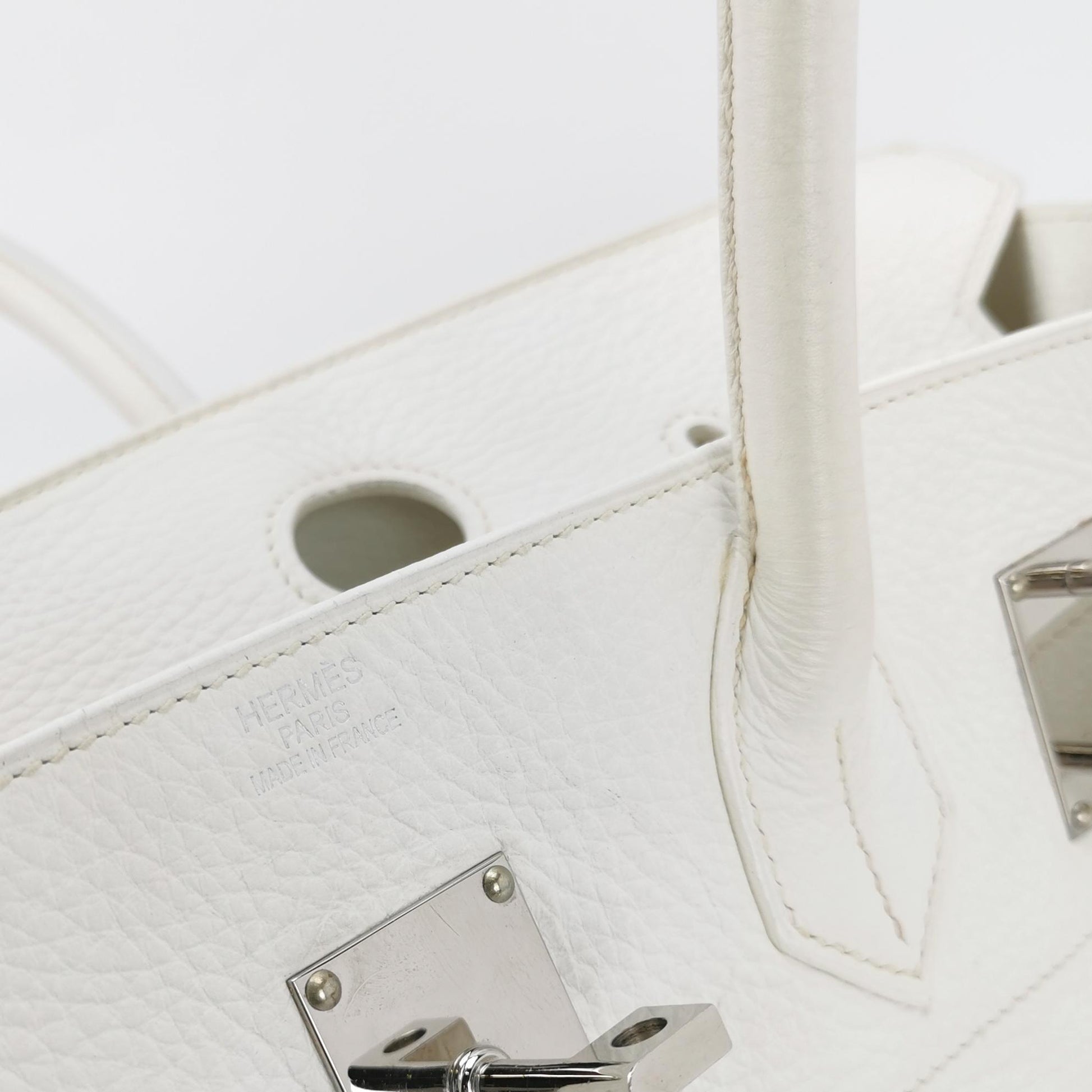 Shoulder Birkin Togo Silver 01 White J