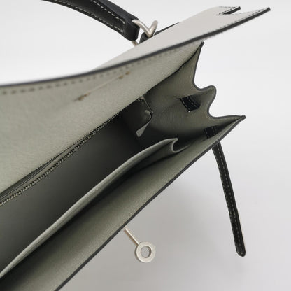 Kelly 25 Mysore Lambskin Silver I2 White 89 Black B