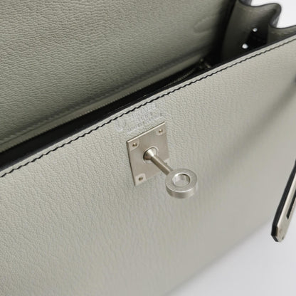 Kelly 25 Mysore Lambskin Silver I2 White 89 Black B