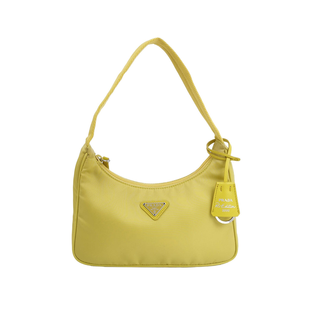 Prada Prada Hobo Calfskin Nylon Shoulder Bag