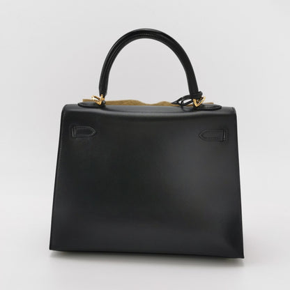 Kelly 25 Box Calf Gold 89 Black D