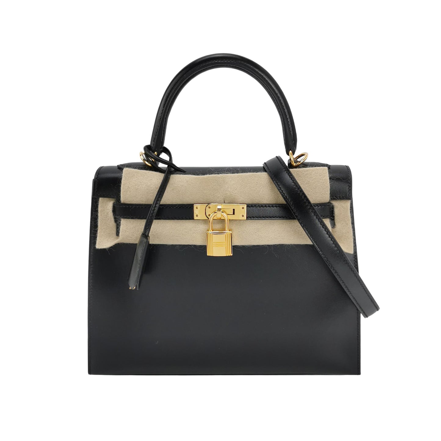 Kelly 25 Box Calf Gold 89 Black D