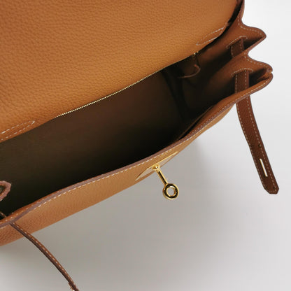 Kelly 28 Togo Gold 37 Gold Brown Y