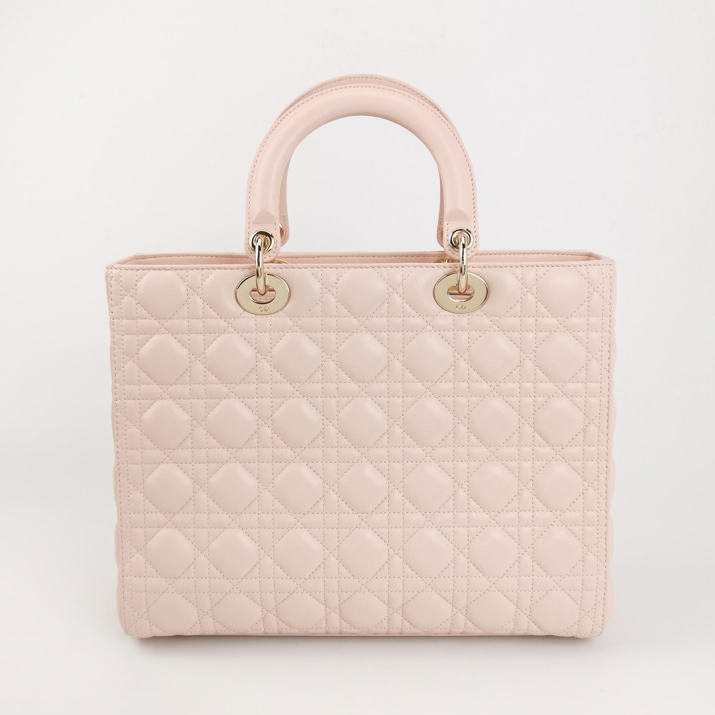 Lady Dior Large Lambskin Logo