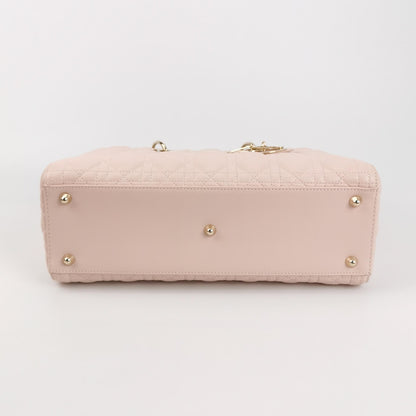 Lady Dior Large Lambskin Logo