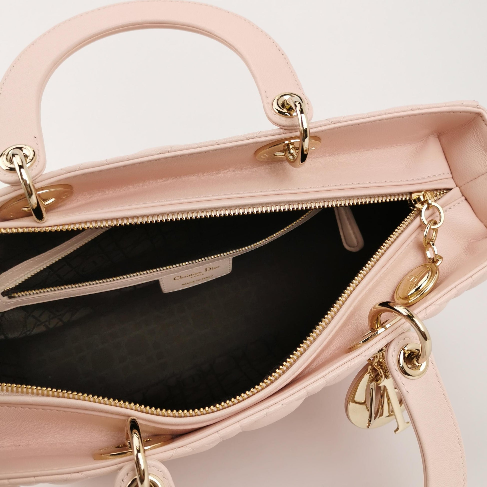 Lady Dior Large Lambskin Logo