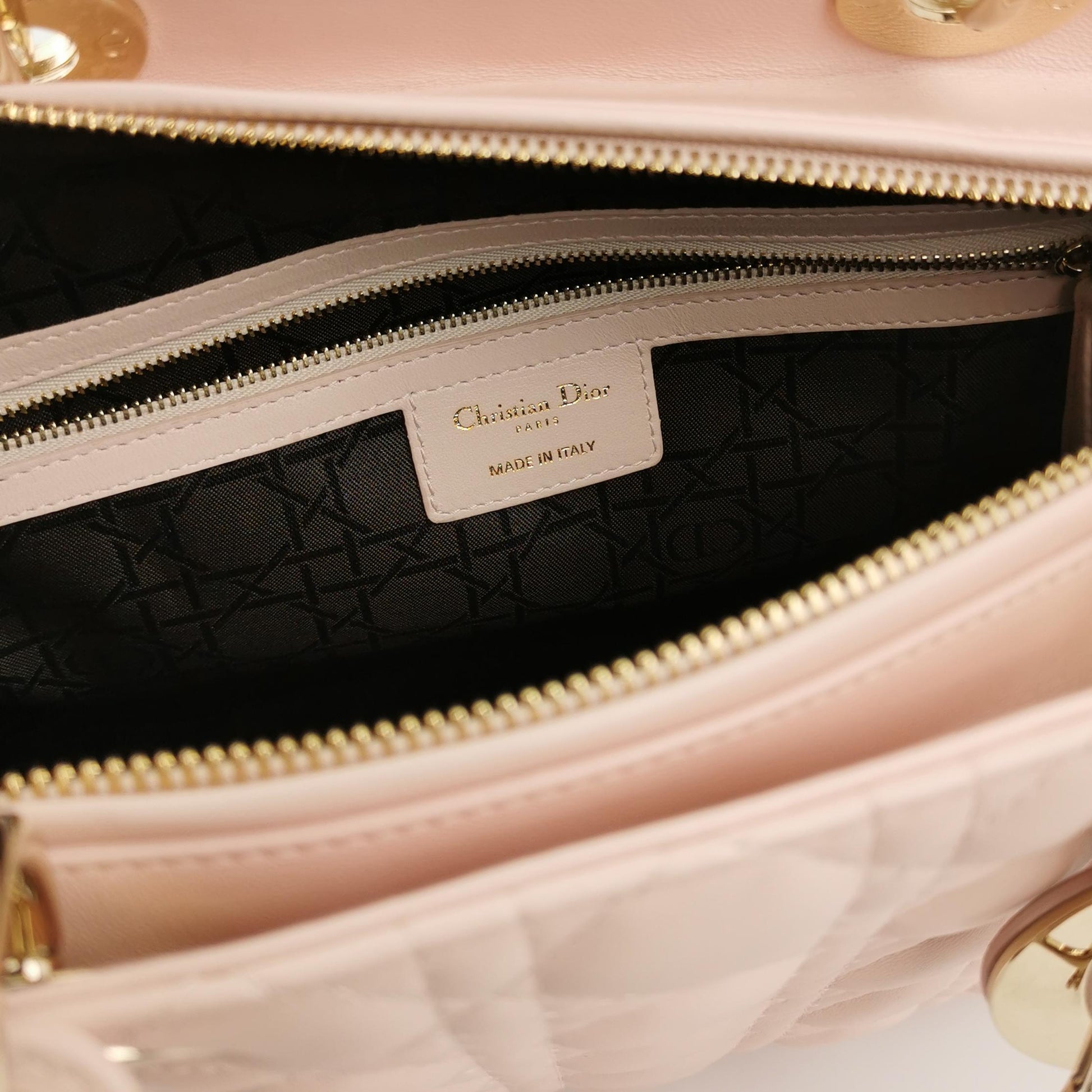 Lady Dior Large Lambskin Logo