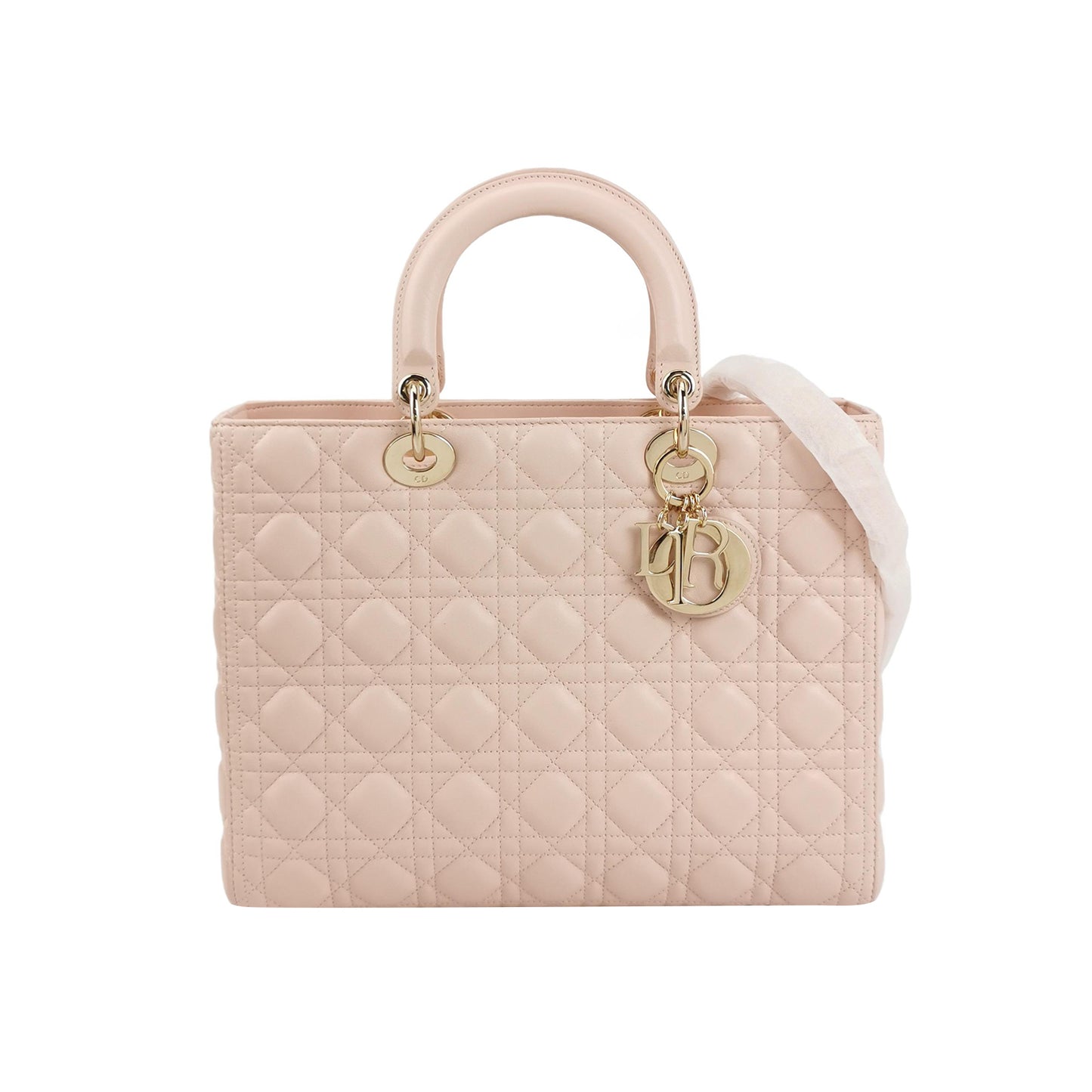 Lady Dior Large Lambskin Logo
