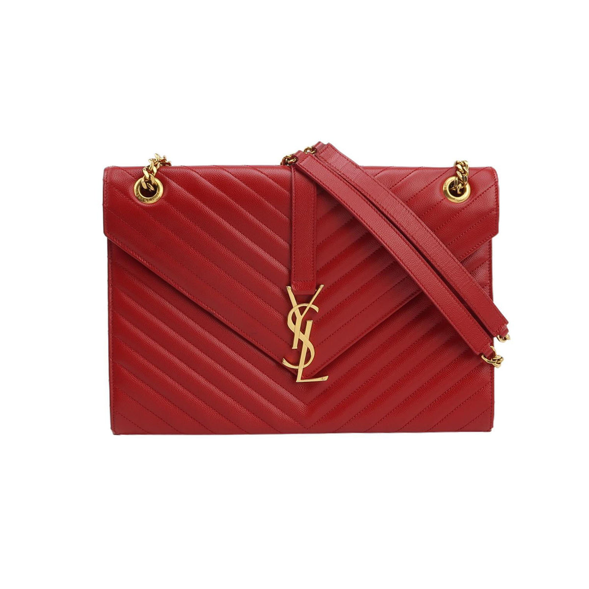 Saint Laurent Saint Laurent Envelope Large Calfskin Shoulder Bag