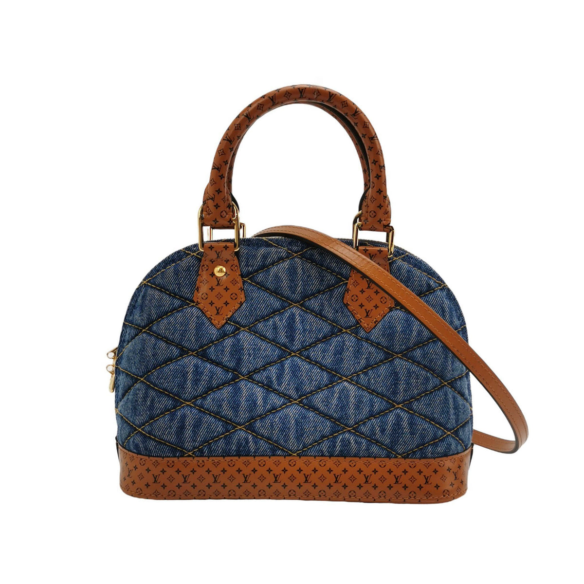 Louis Vuitton (LV) Louis Vuitton Alma BB Calfskin Denim Shoulder Bag