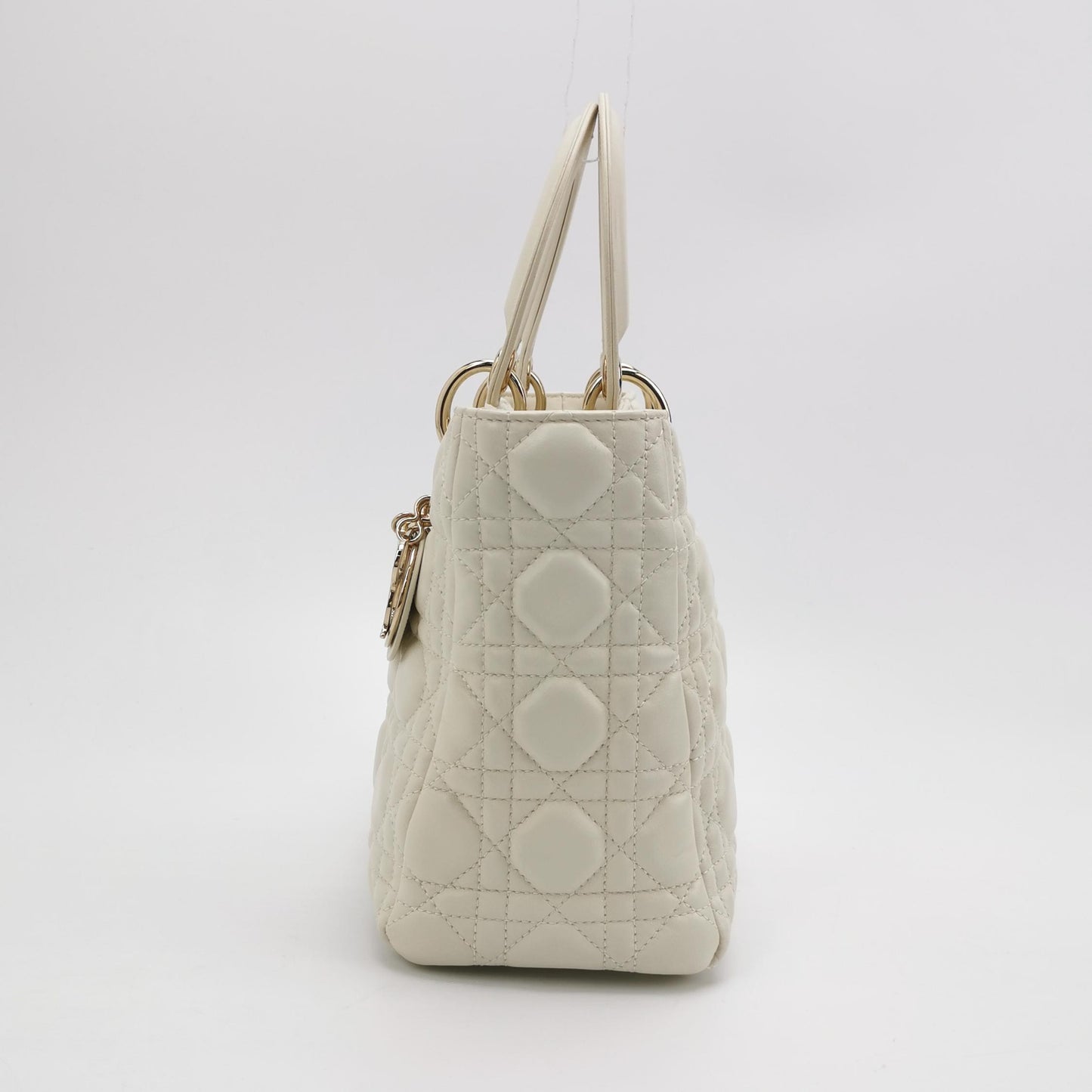 Lady Dior Medium Lambskin Logo