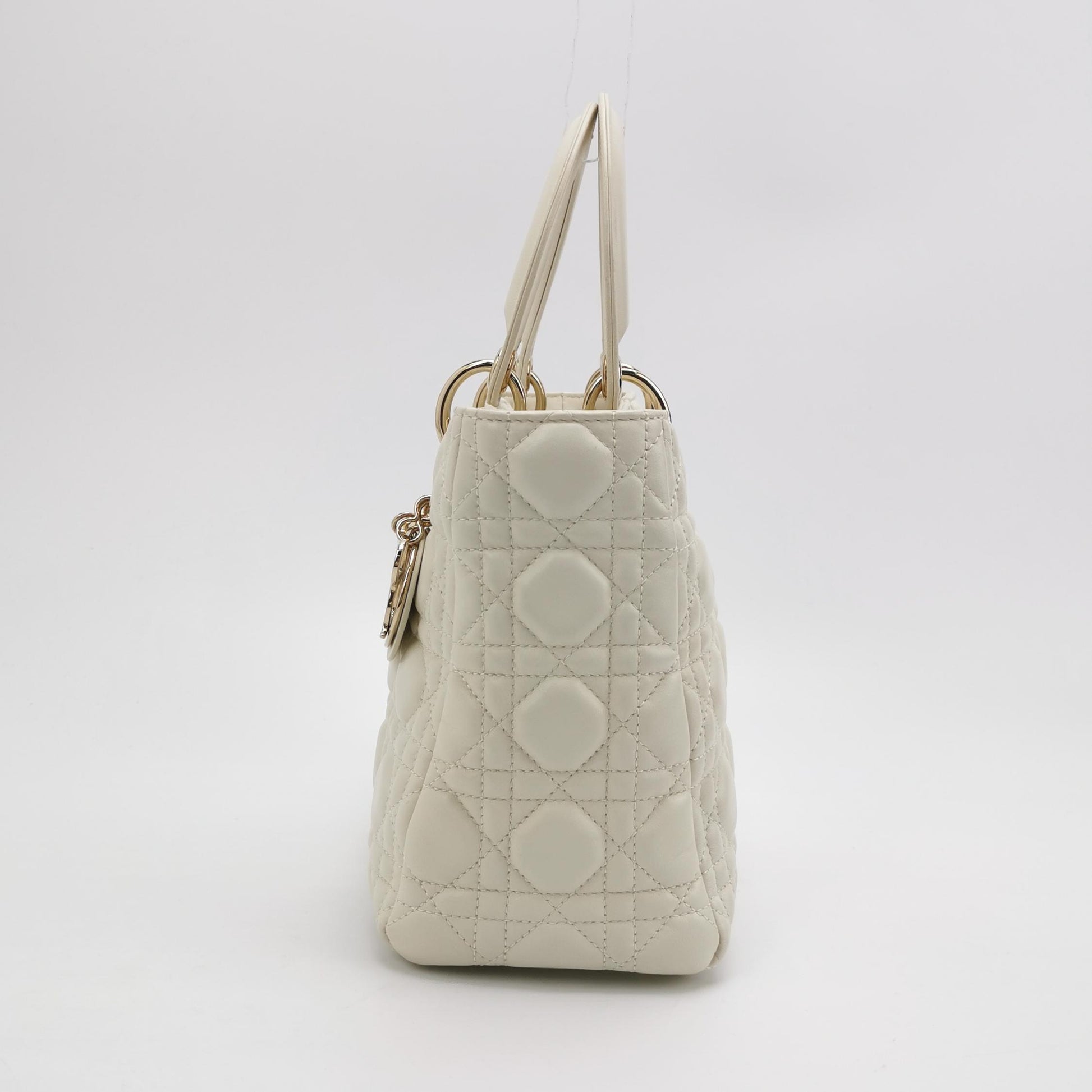 Lady Dior Medium Lambskin Logo