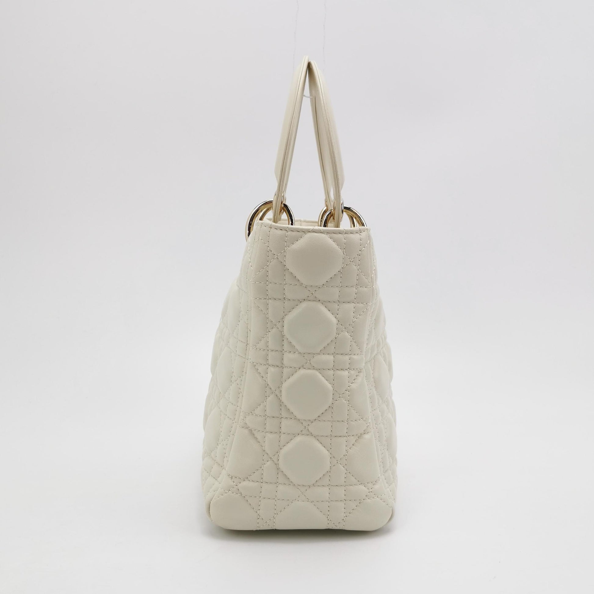Lady Dior Medium Lambskin Logo