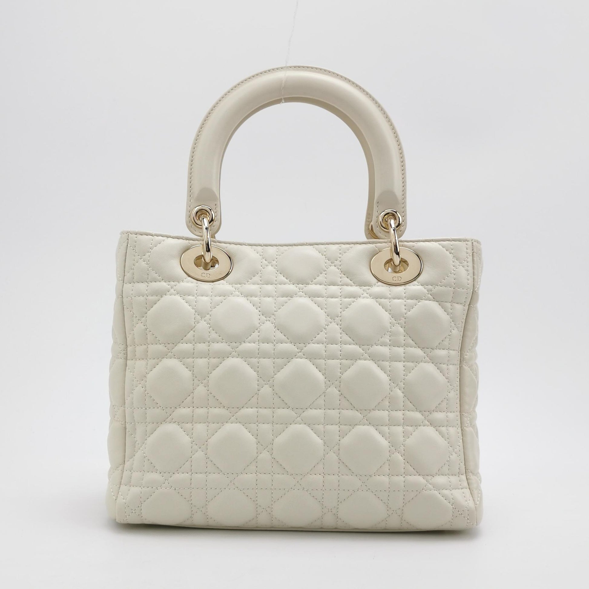 Lady Dior Medium Lambskin Logo