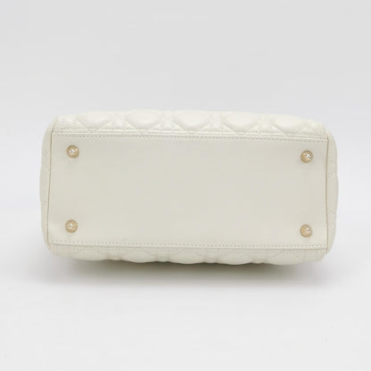 Lady Dior Medium Lambskin Logo