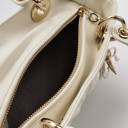 Lady Dior Medium Lambskin Logo