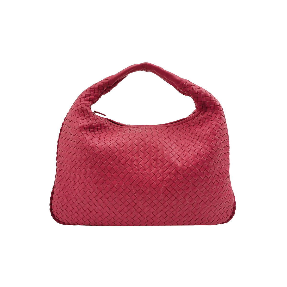 Bottega Veneta Bottega Veneta Large Lambskin Red Veneta Bag