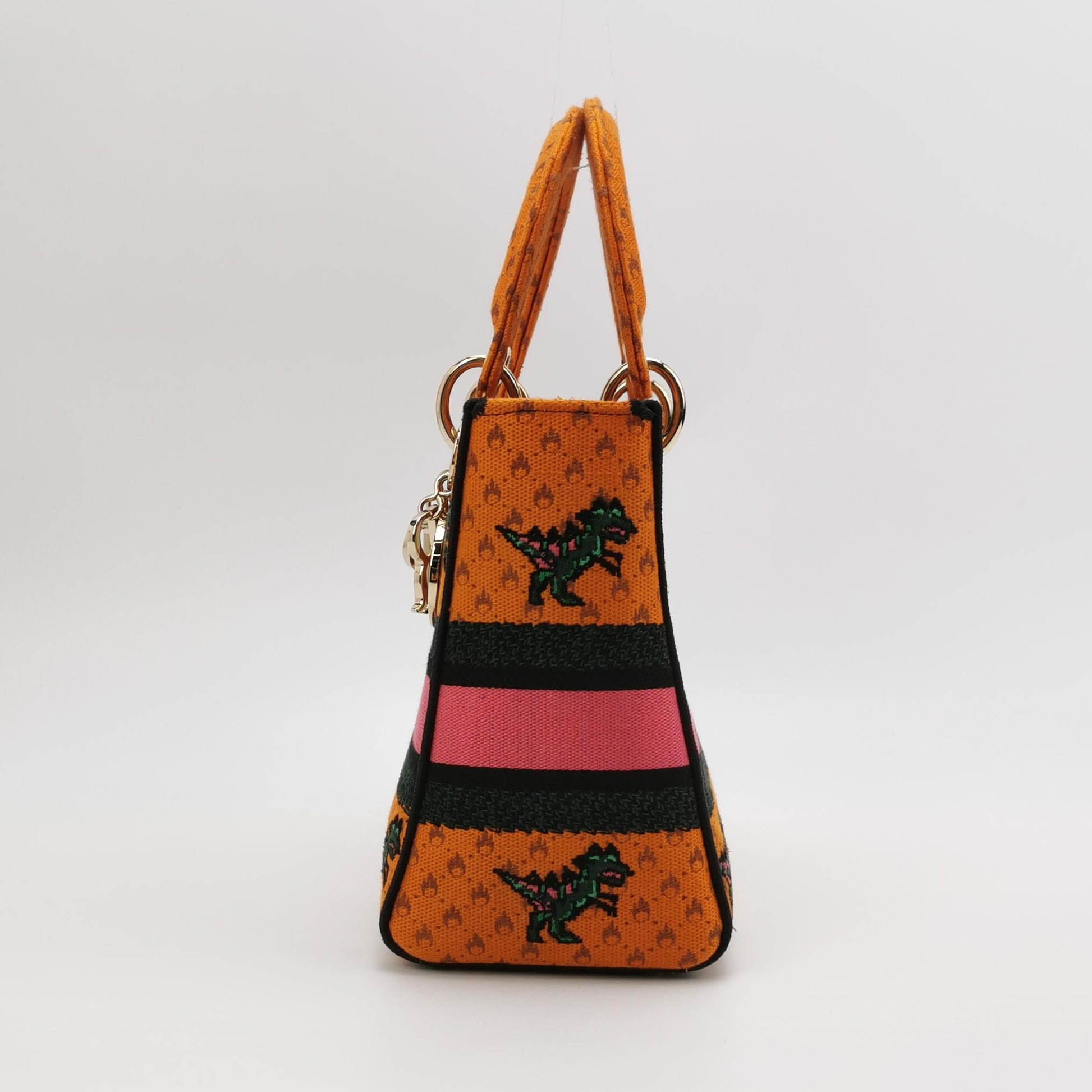 Lady Dior Medium Canvas Logo