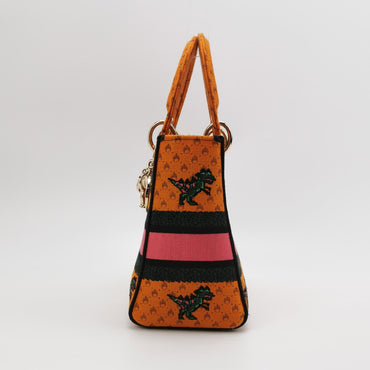 Lady Dior Medium Canvas Logo