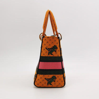 Lady Dior Medium Canvas Logo