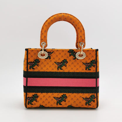 Lady Dior Medium Canvas Logo