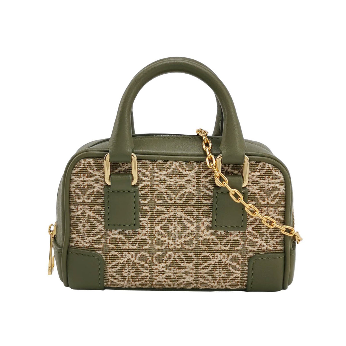 Loewe Loewe Amazona Calfskin Canvas Shoulder Bag