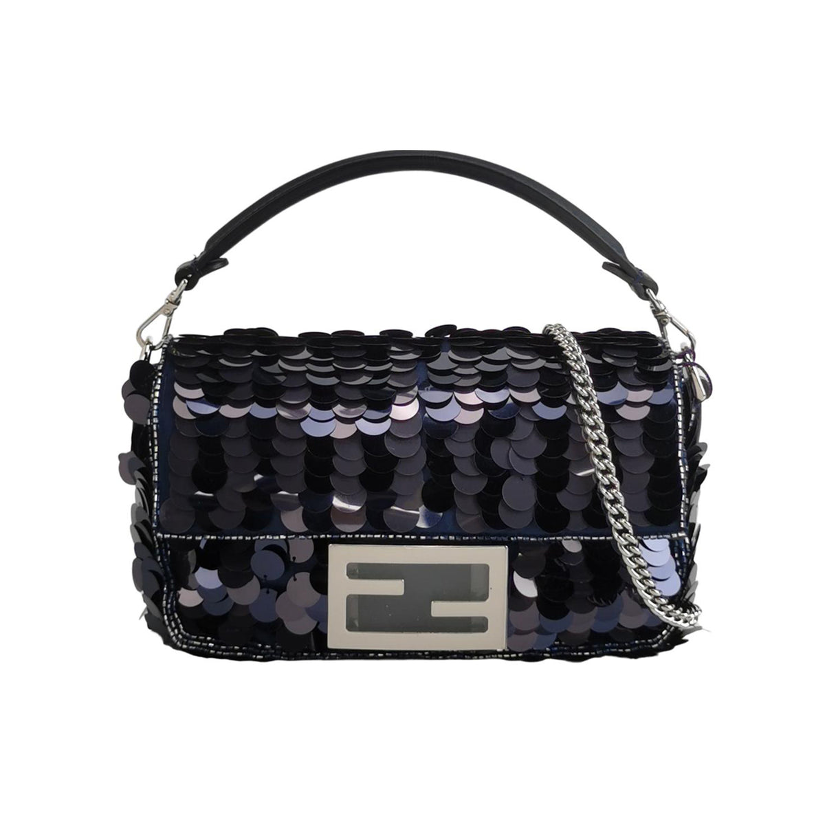 Fendi Fendi Baguette Mini Calfskin Sequins Other Shoulder Bag