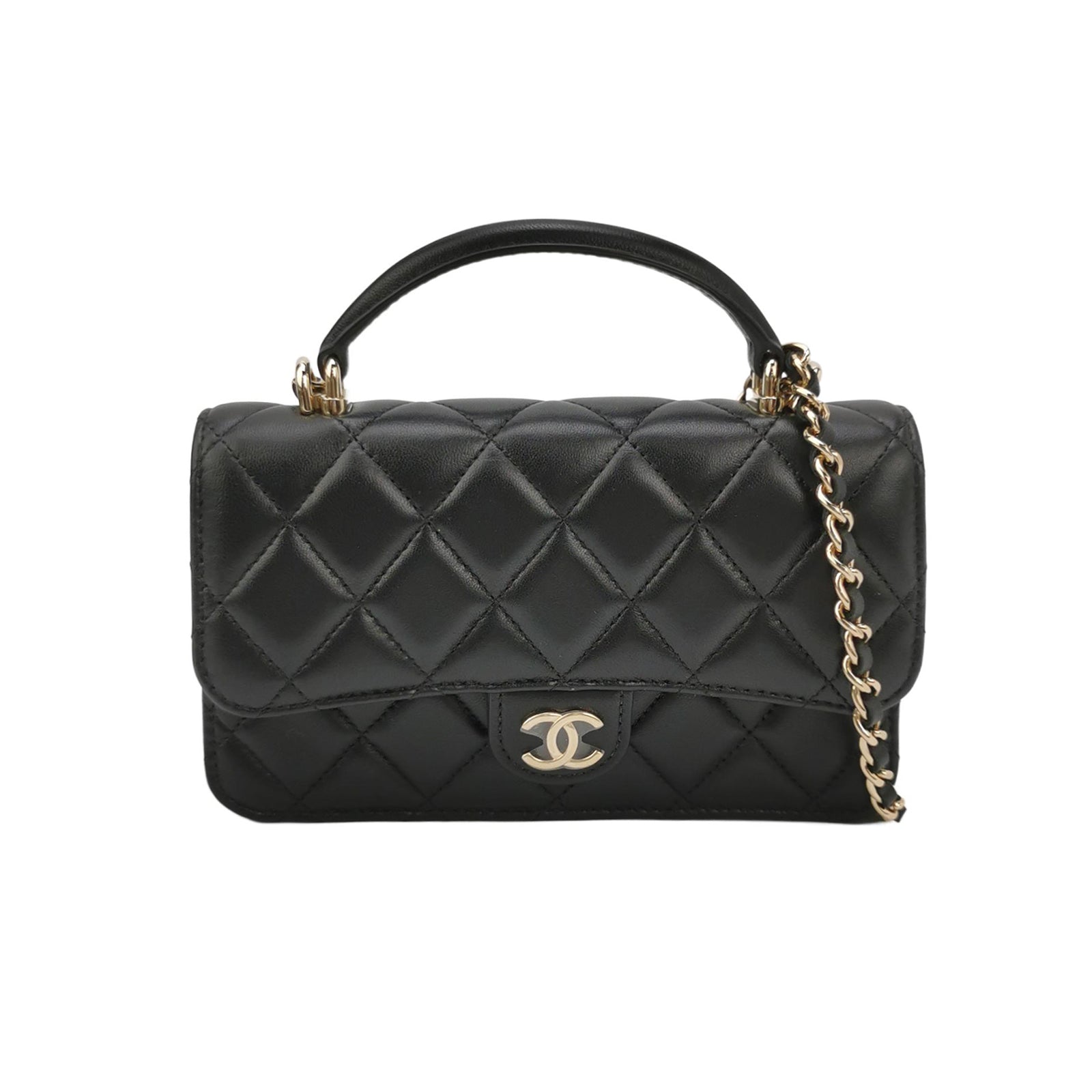 Flap Bag Lambskin quilted CC turn-lock logo