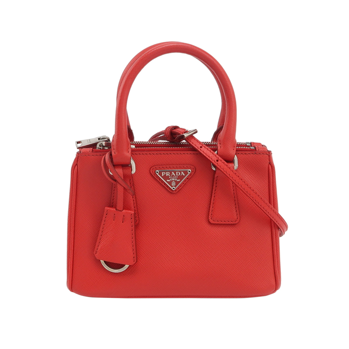 Prada Prada Galleria Mini Calfskin Shoulder Bag