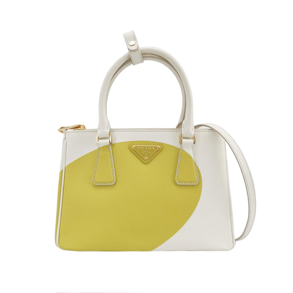 Prada Prada Galleria Small Colorblock Calfskin Shoulder Bag